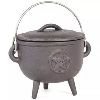 Gryte/cauldron i Jern Giga Pentagram (mørk Grå)
