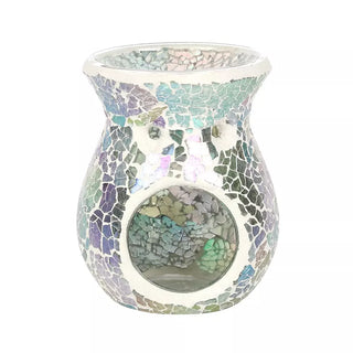 Aromalampe Blå Oval M/aura Glassmosaikk