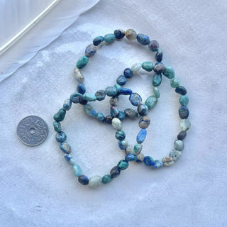 Chrysocolla Nuggets Armbånd